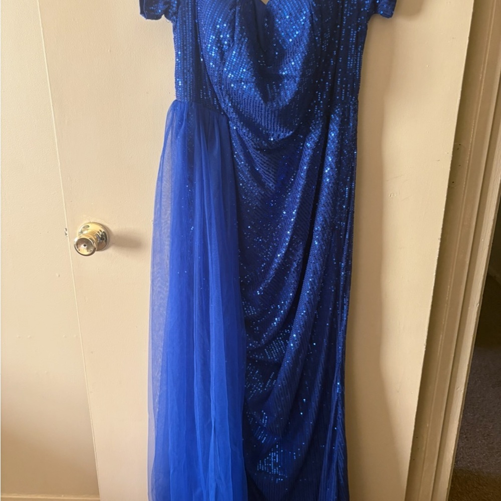 Stunning Blue Sequin Gown